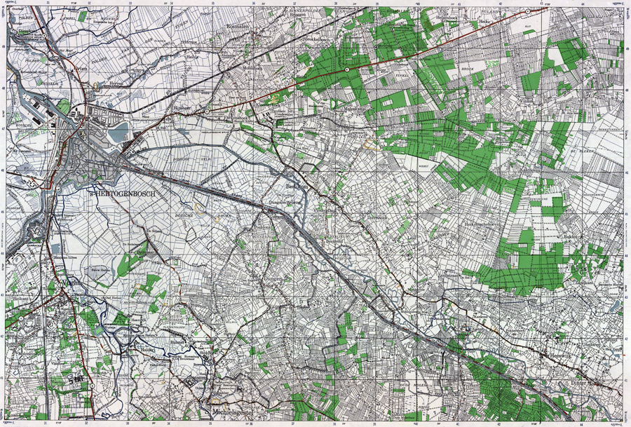 Militaire kaart Den Bosch en omstreken